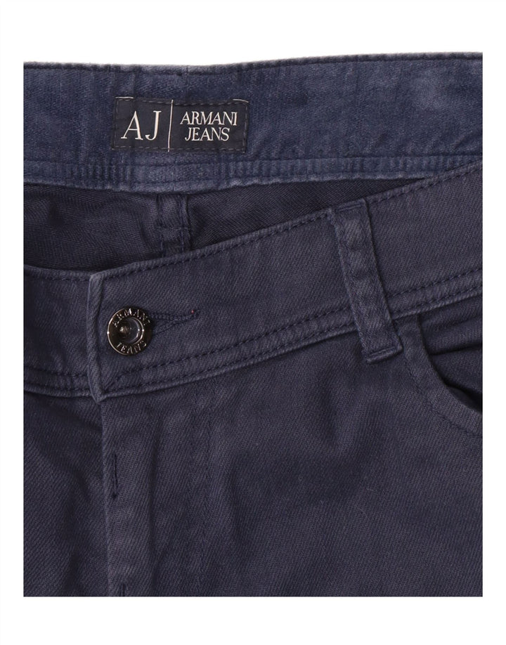 ARMANI Womens Straight Jeans W34 L28 Navy Blue