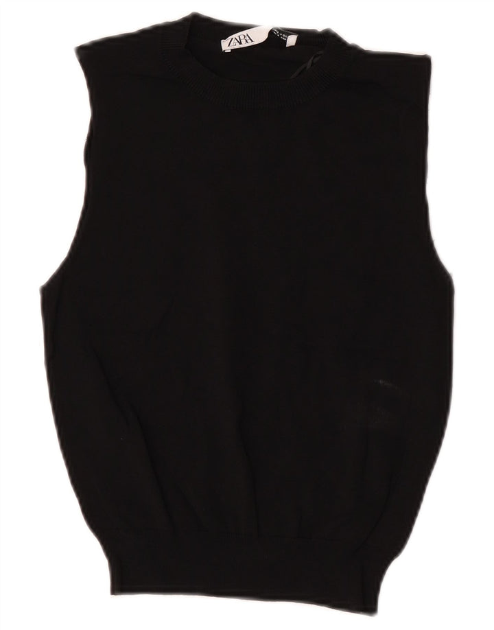Damski podkoszulek Zara Crop Vest UK 8, mały, czarny poliester