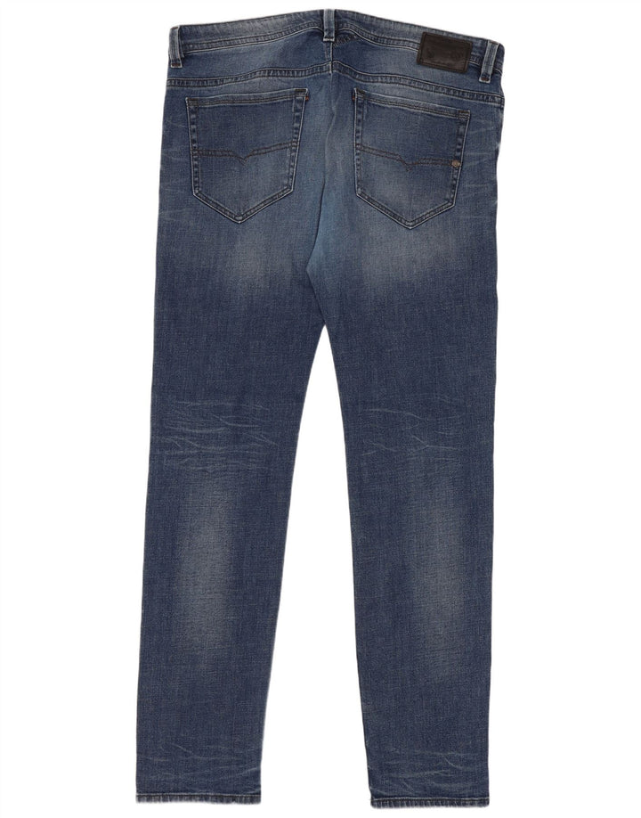 Diesel Męskie Thavar Slim Jeans W38 L34 Niebieskie bawełniane