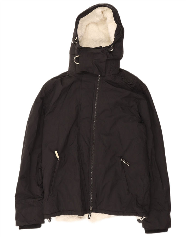 Męska wiatrówka z kapturem Superdry UK 38, średnia czarna