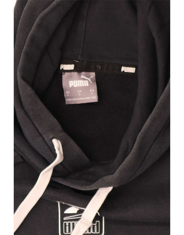 Męski sweter z kapturem Puma, duży, czarny, z blokami kolorów