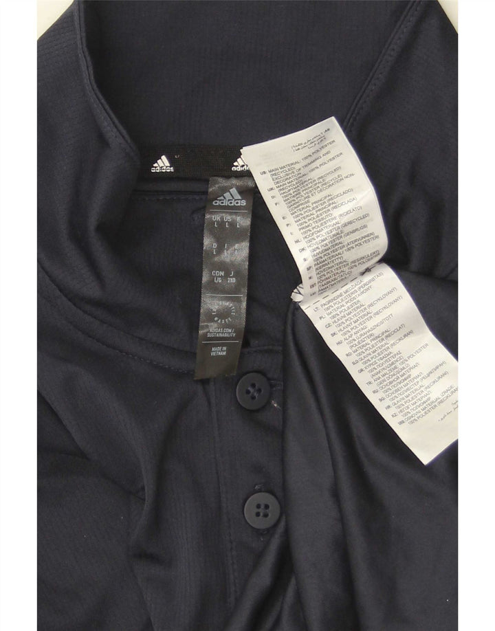 Męska koszulka polo Adidas Aeroready, duża, granatowa, z poliestru