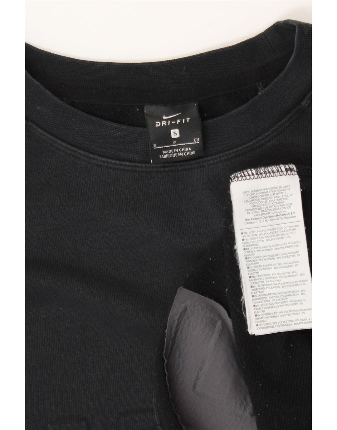 Damska bluza z krótkim rękawem NIKE, oversize, z grafiką, UK 10, mała czarna