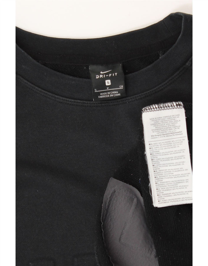 Damska bluza z krótkim rękawem NIKE, oversize, z grafiką, UK 10, mała czarna