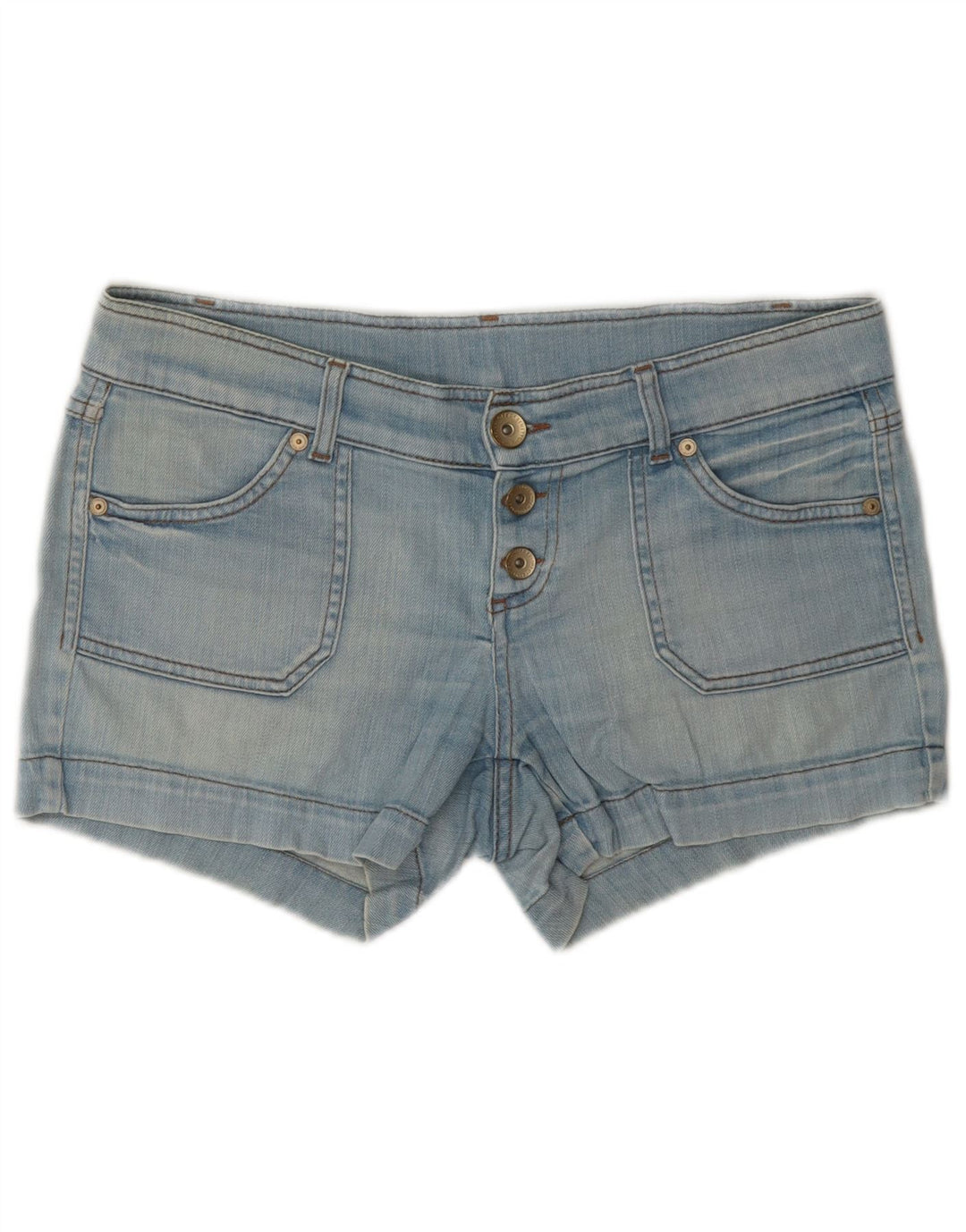 Damskie spodenki jeansowe Benetton W32, duże, niebieskie