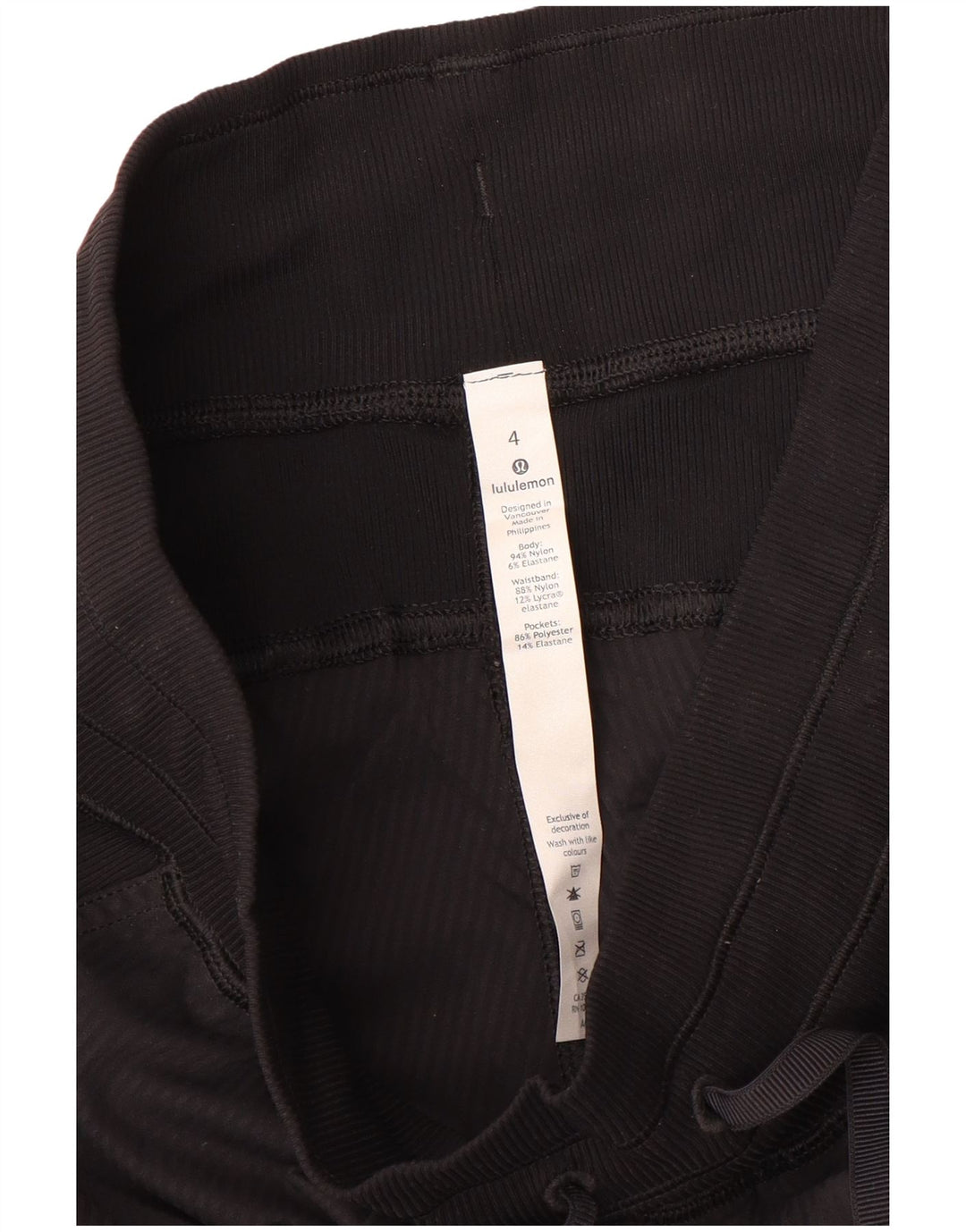 Lululemon Damskie spodnie dresowe Joggers US 4 Small Black Nylon