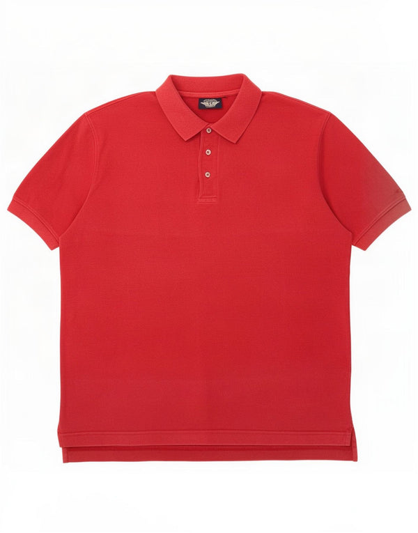 Męska koszulka polo Dockers, duża, czerwona, bawełniana