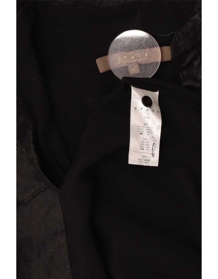 Vintage damska oversize'owa sukienka typu shift UK 14, średni czarny octan