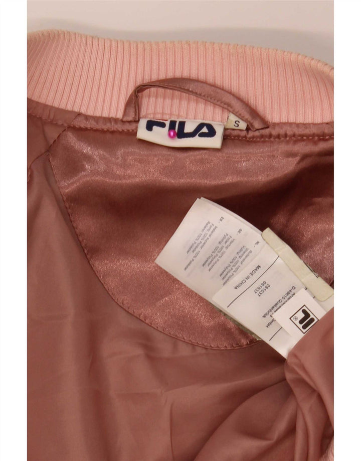 Damska kurtka bomberka Fila Graphic Oversize UK 10, mała, różowa, poliester