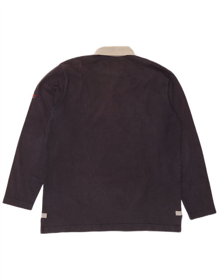 Męska koszulka polo do rugby MURPHY & NYE z długim rękawem, 2XL, granatowa, bawełniana