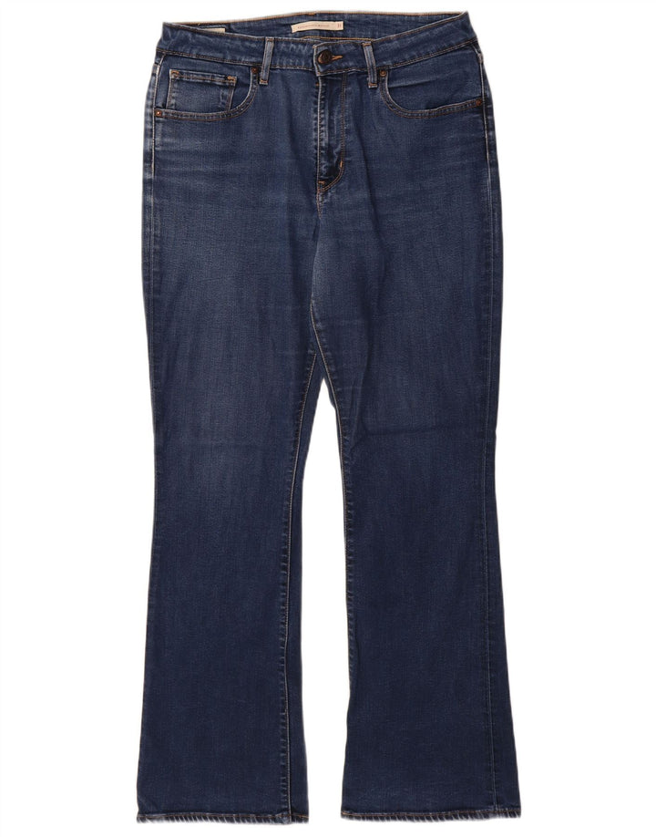 Damskie dżinsy Levi's 725 z wysokim stanem Bootcut W31 L32 Niebieska bawełna