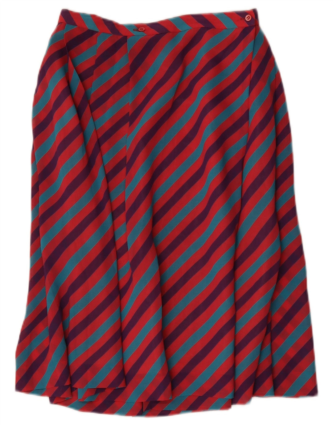 Vintage damska rozkloszowana spódnica IT 46 duża W28 wielokolorowy poliester w paski