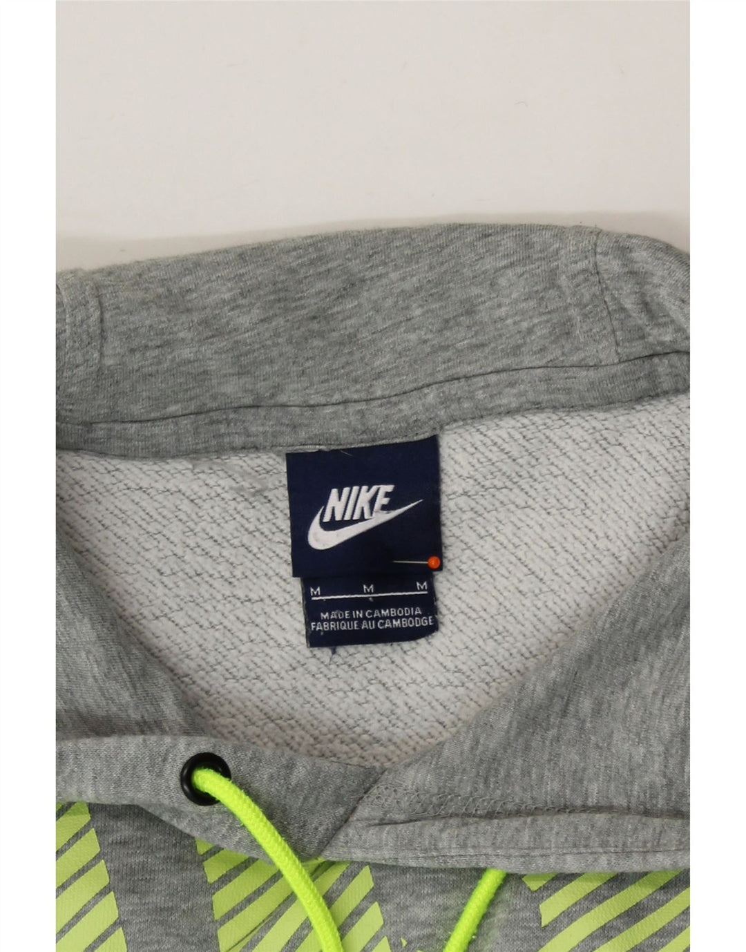 NIKE Mens Graphic Hoodie Jumper Medium Grey Cotton Vintage Nike and Second-Hand Nike from Messina Hembry 