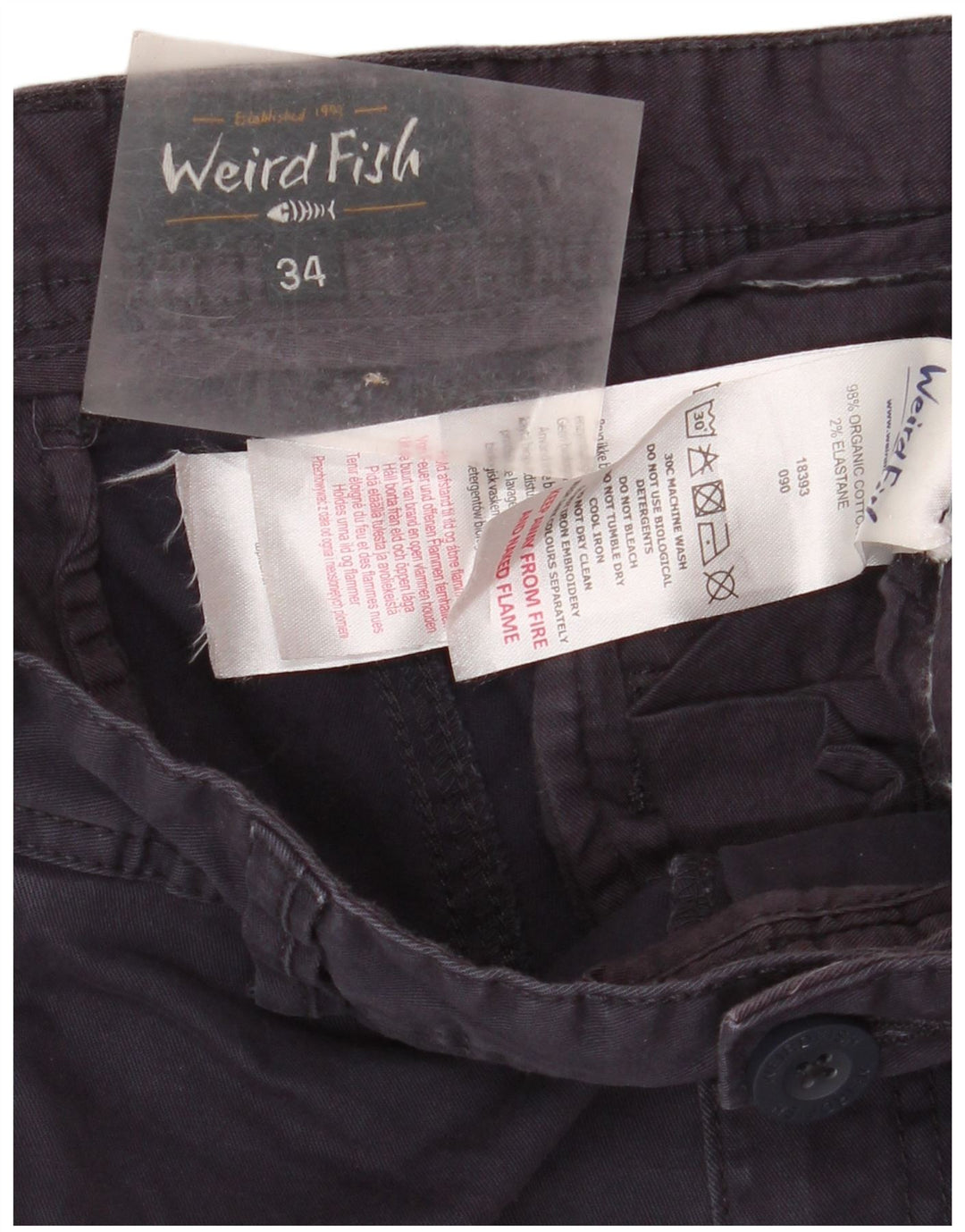 Męskie spodenki cargo Weird Fish W34, duże, granatowe, bawełniane