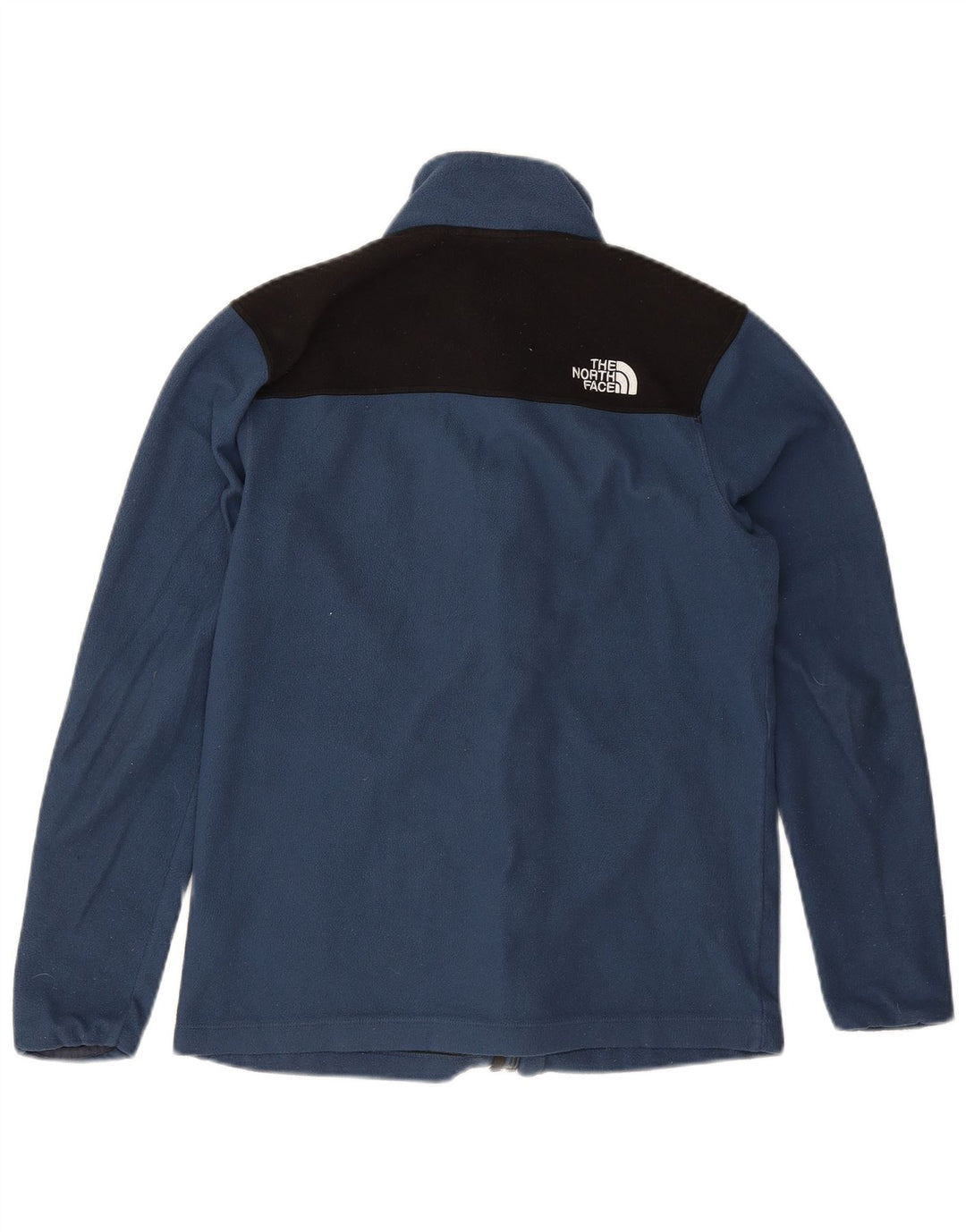 Męska kurtka polarowa The North Face UK 36, mały, niebieski, poliester z blokami kolorów