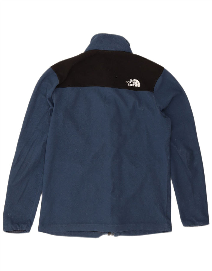 Męska kurtka polarowa The North Face UK 36, mały, niebieski, poliester z blokami kolorów