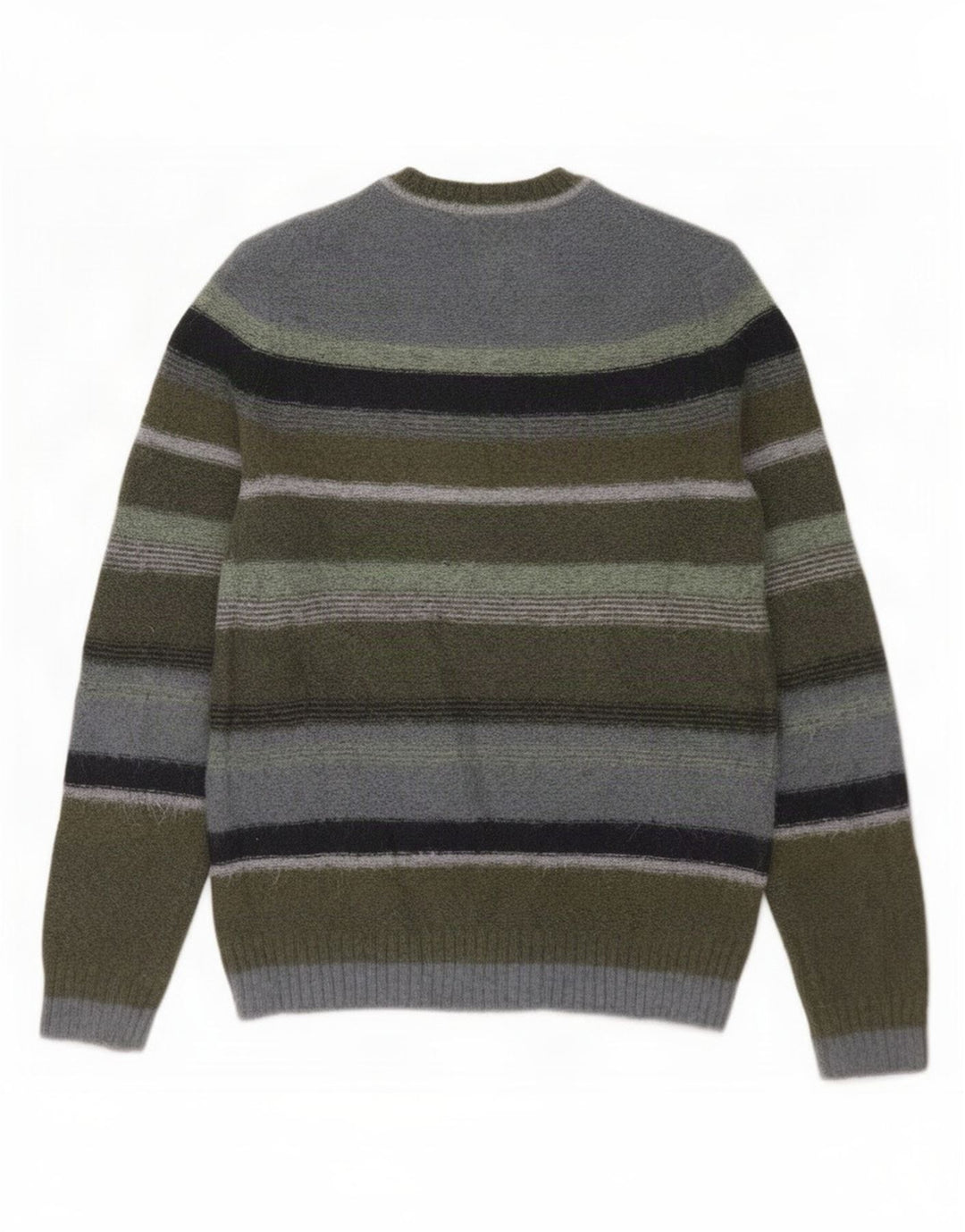 Marks & Spencer Męski sweter z okrągłym dekoltem, średnie khaki w paski