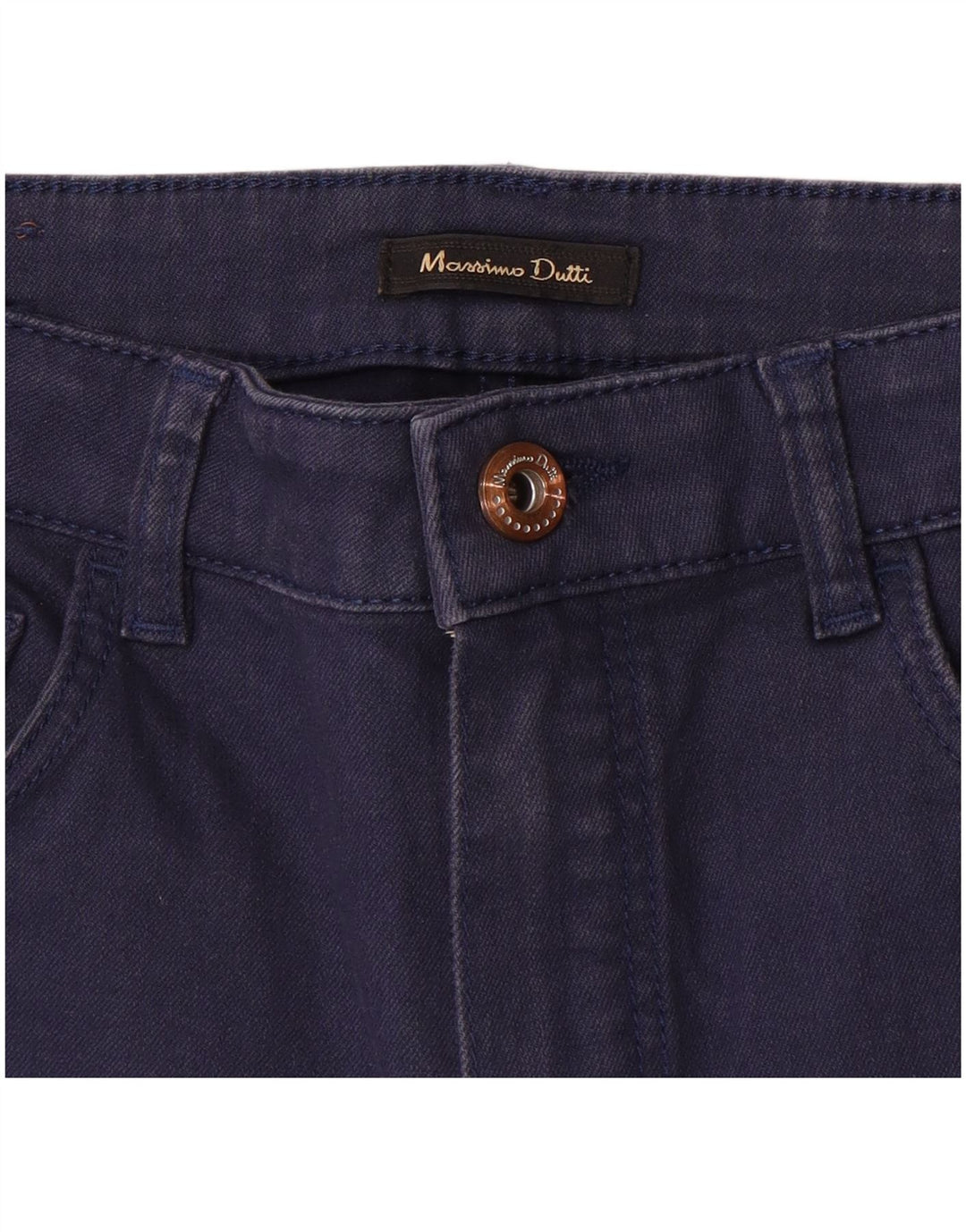 Spodnie damskie Massimo Dutti Slim Casual W26 L26 Granatowe