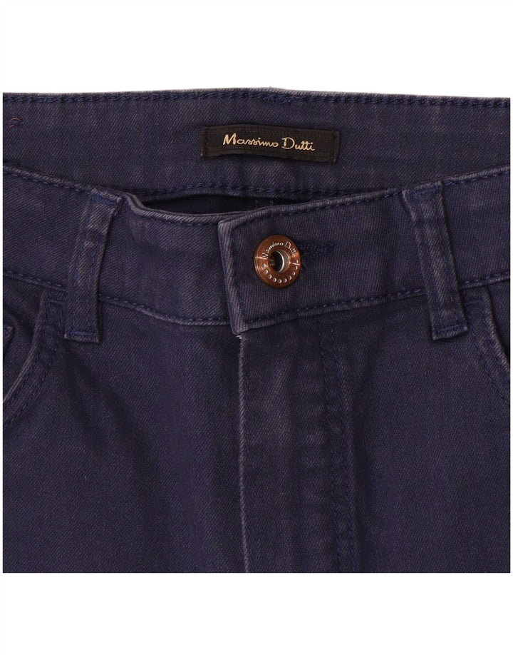 Spodnie damskie Massimo Dutti Slim Casual W26 L26 Granatowe