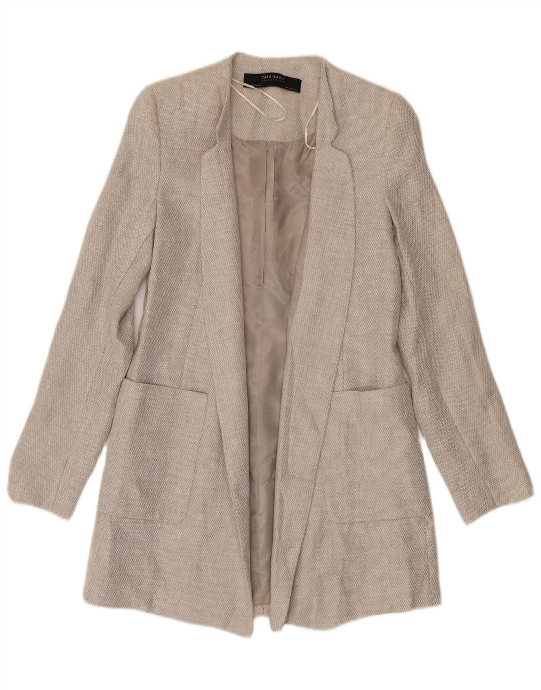 Płaszcz damski Zara Open UK 10 Small, beżowy, lniany
