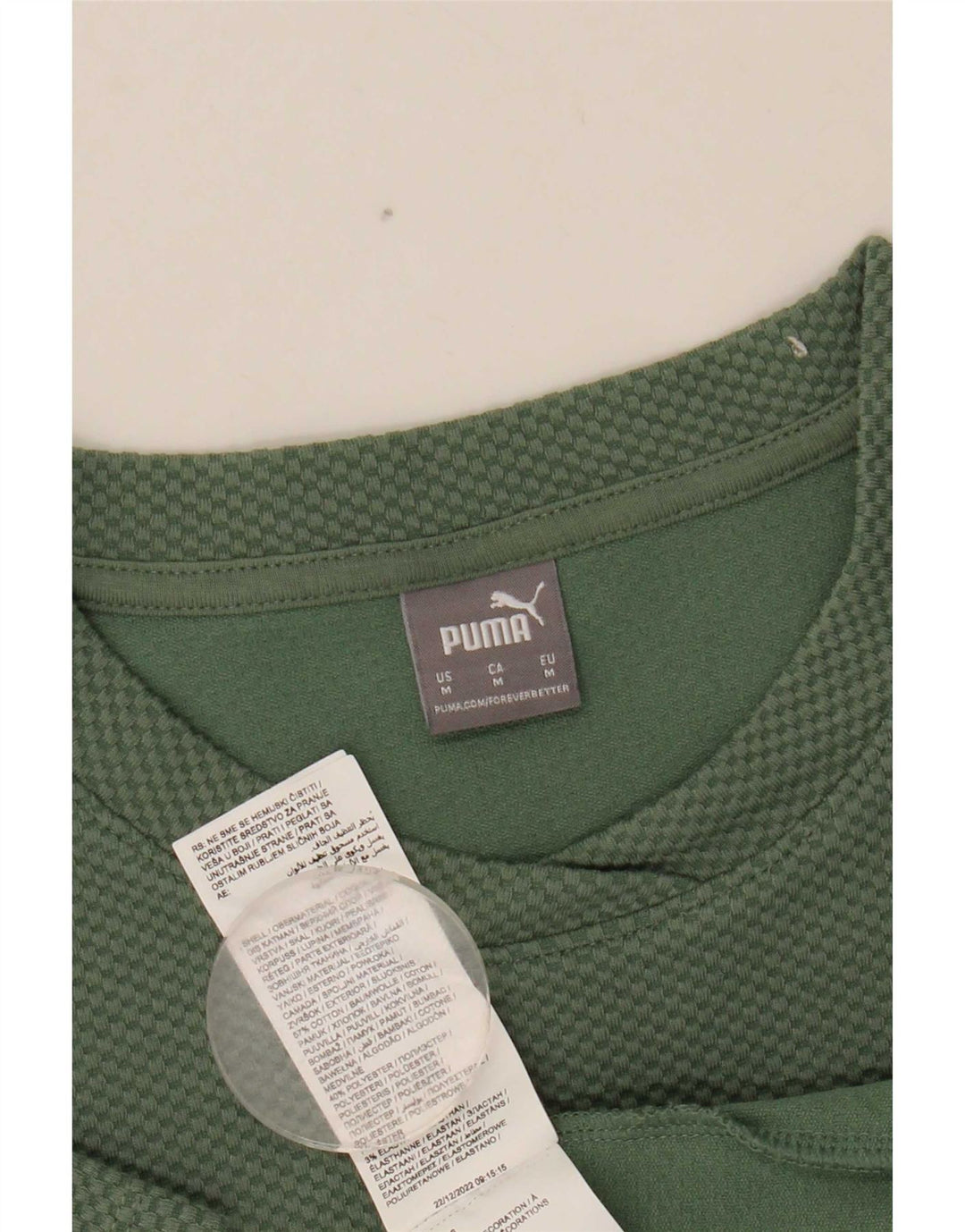 T-shirt damski Puma Top UK 12 Średni zielony bawełniany