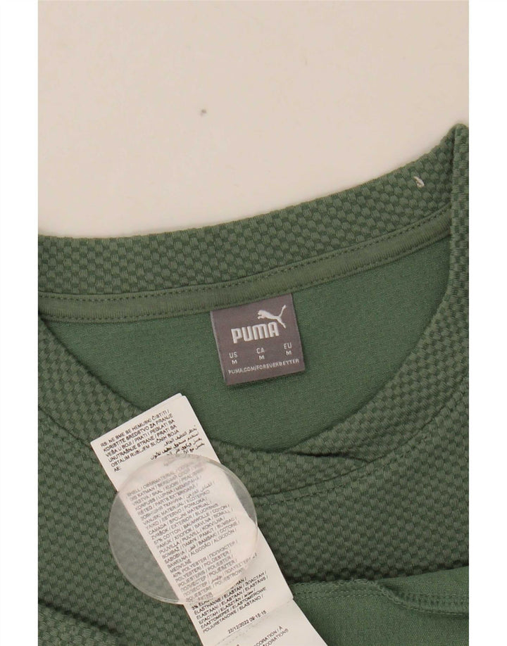 T-shirt damski Puma Top UK 12 Średni zielony bawełniany