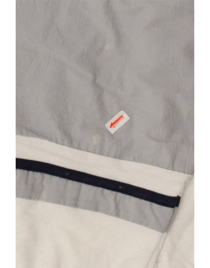 VINTAGE Mens Sweatshirt Jumper Medium Grey Colourblock Polyester Vintage Vintage and Second-Hand Vintage from Messina Hembry 