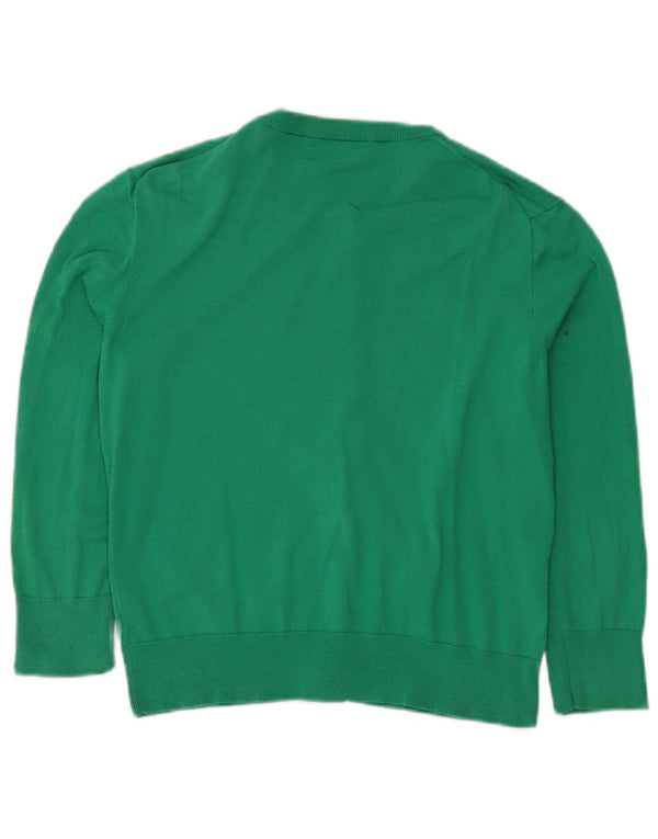 Sweter damski J. Crew UK 14, duży, zielony, bawełniany