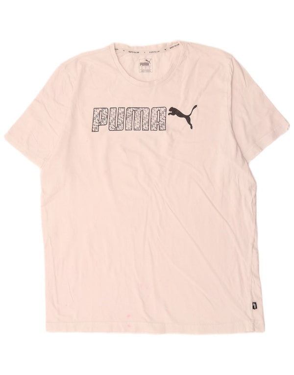 Męska koszulka z grafiką Puma XL, biała