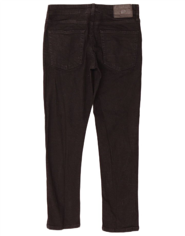 Męskie jeansy typu slim Jack & Jones W32 L30, czarne, bawełniane