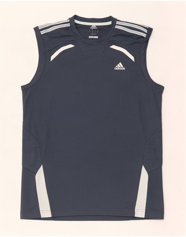 Adidas Męskie Clima 365 Kamizelka Top Mały Szary Poliester z blokami kolorów