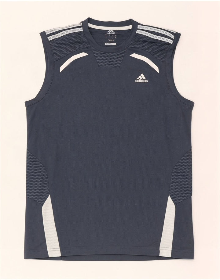 Adidas Męskie Clima 365 Kamizelka Top Mały Szary Poliester z blokami kolorów