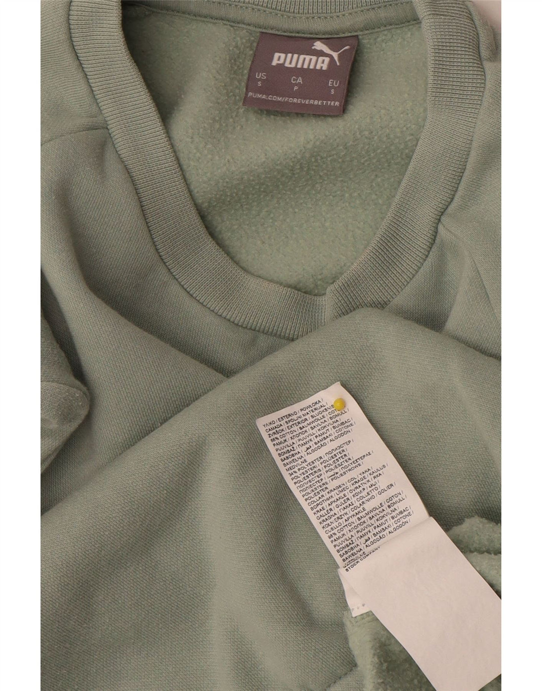 Damska bluza Puma Crop Oversize Jumper UK 10 Small Green Cotton