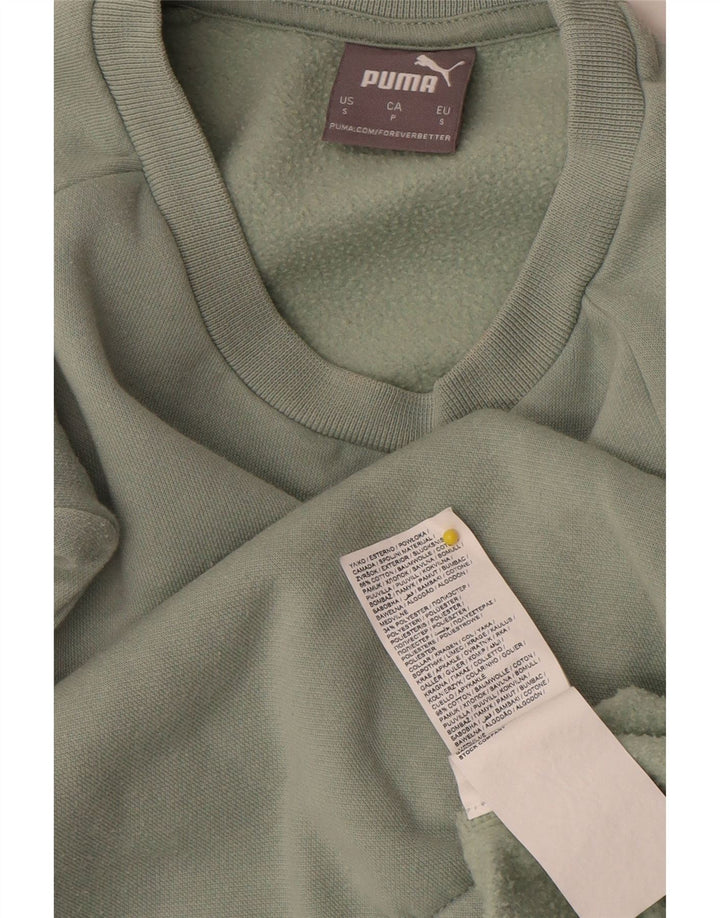 Damska bluza Puma Crop Oversize Jumper UK 10 Small Green Cotton