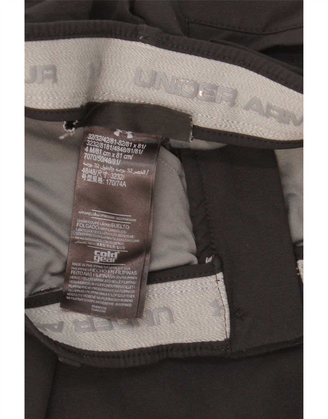 Damskie spodnie typu chino Under Armour Cold Gear W30 L30, czarny poliester