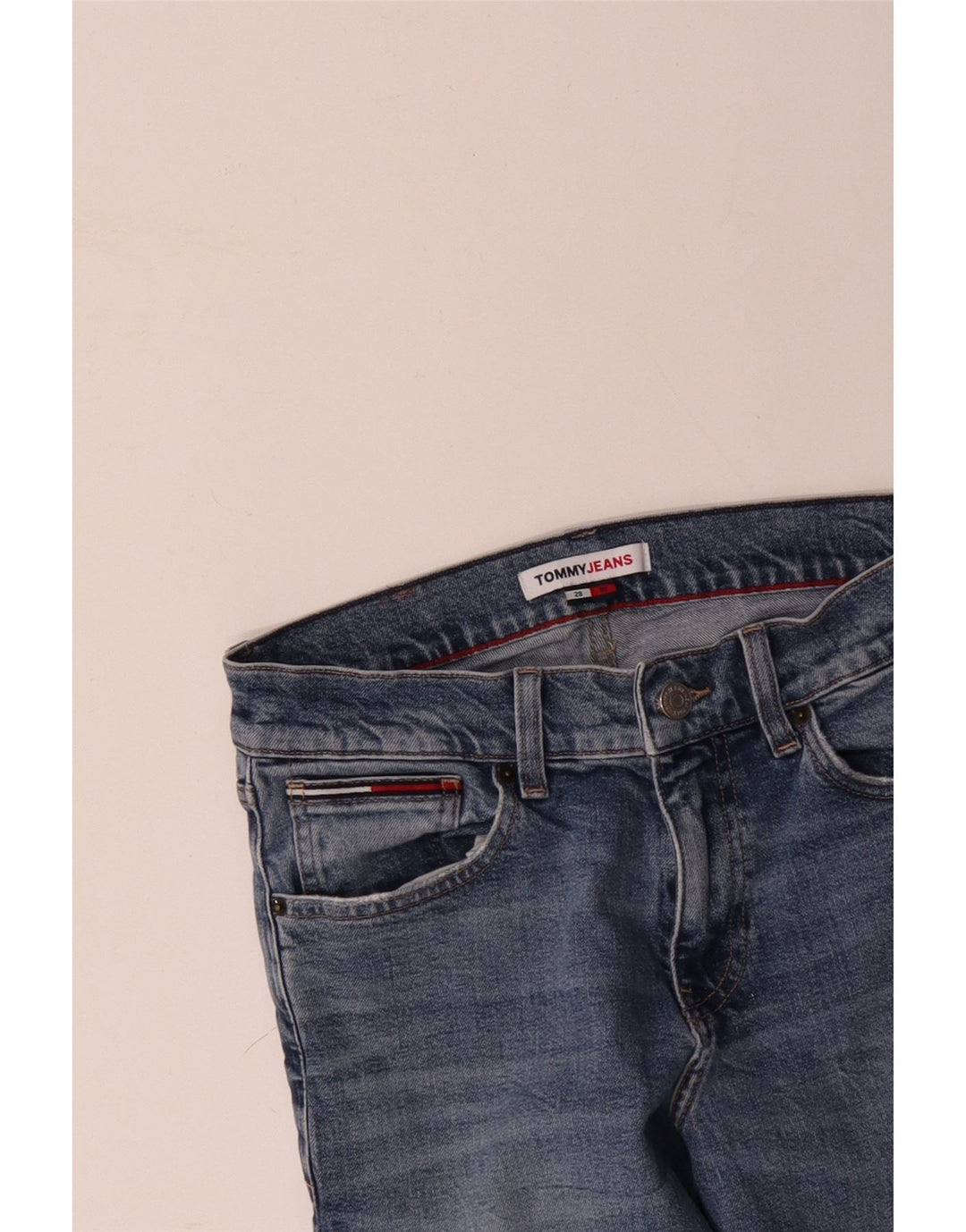 Damskie jeansy slim TOMMY HILFIGER W28 L30 Niebieskie bawełniane