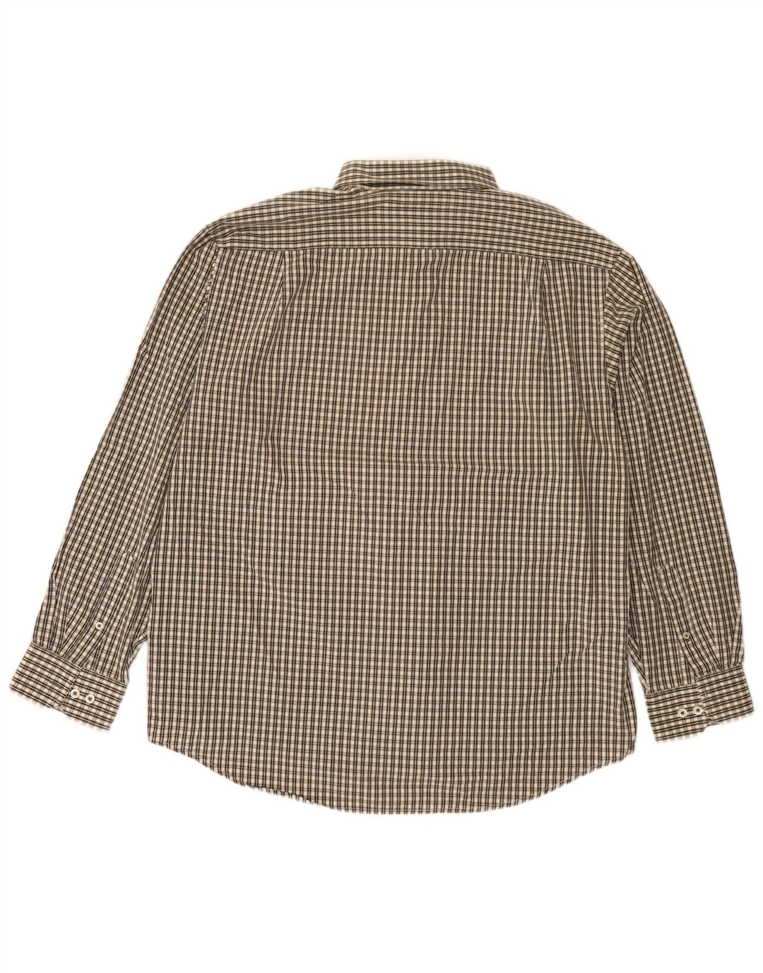 Koszula męska Izod Easy Care XL, beżowa, bawełniana w kratkę