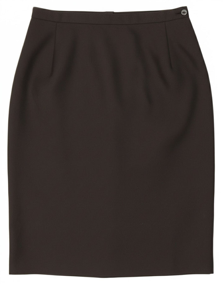 Damska spódnica ołówkowa w stylu vintage UK 14 Medium W28 Czarny poliester