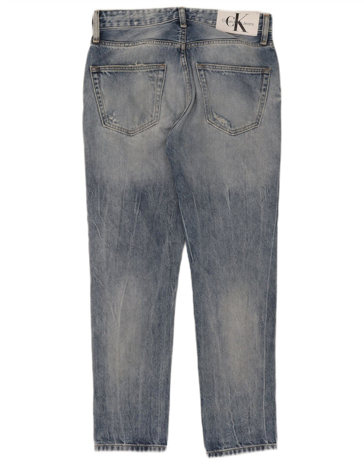 Damskie jeansy CALVIN KLEIN w trudnej sytuacji W28 L28 Niebieskie, bawełniane
