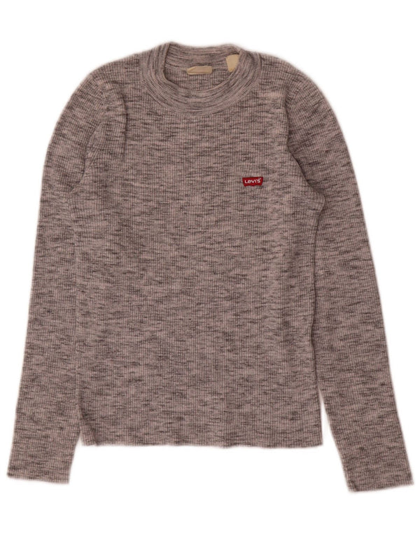 Damski sweter z golfem Levi's UK 8 Small Grey Flecked
