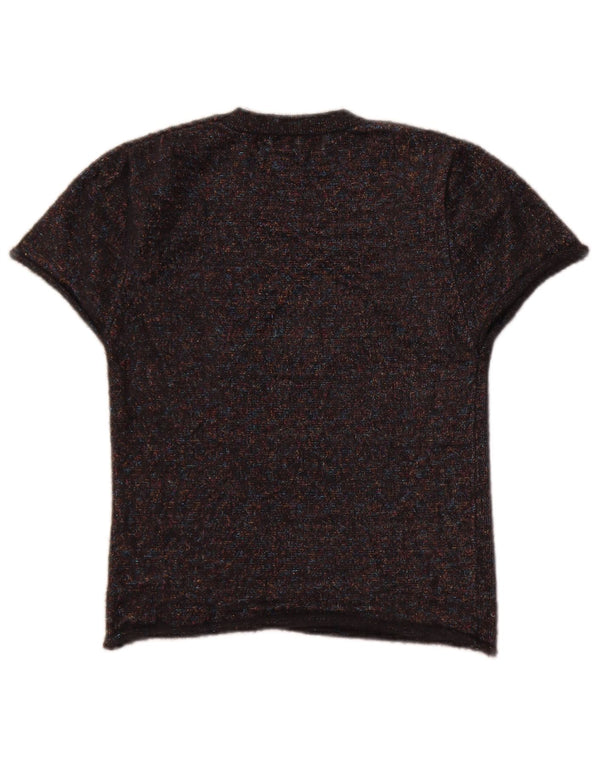 Sweter damski Zara z okrągłym dekoltem UK 12, średni czarny nakrapiany