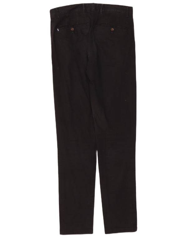 Crew Clothing Męskie spodnie Chino Slim Fit W34 L34 Czarna bawełna