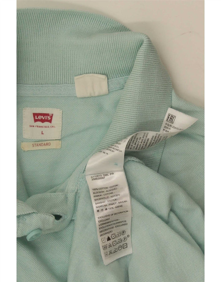 Męska standardowa koszulka polo Levi's, duża, turkusowa, bawełniana