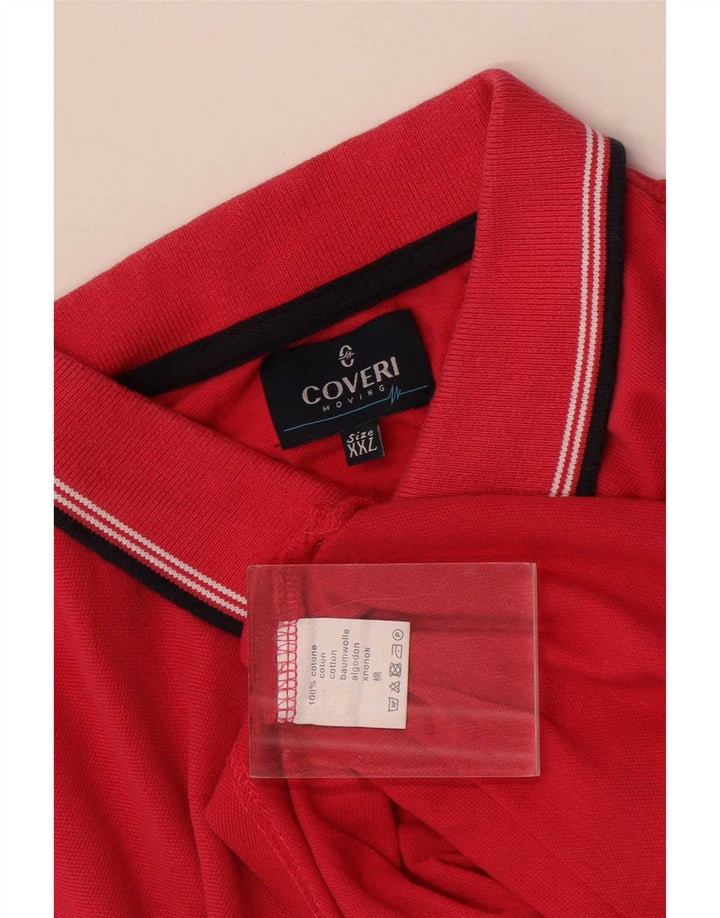 Męska koszulka polo Coveri 2XL, różowa, bawełniana