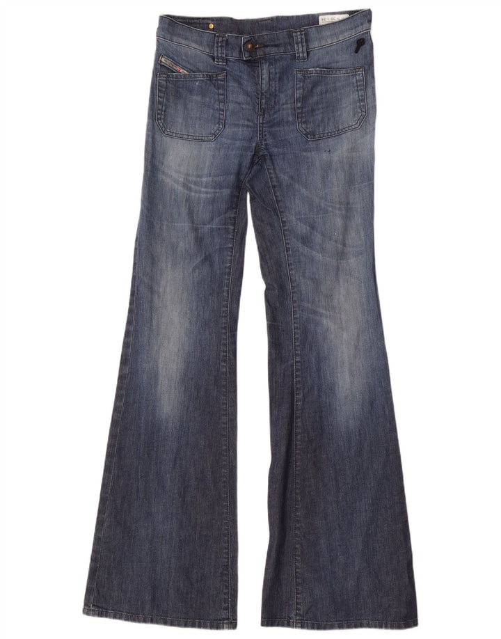 Damskie jeansy Diesel Fluzi Flared W30 L34 Niebieskie bawełniane