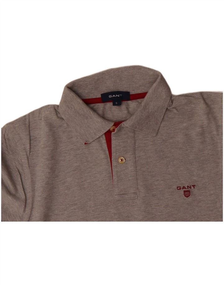 GANT Mens Polo Shirt Small Grey Cotton