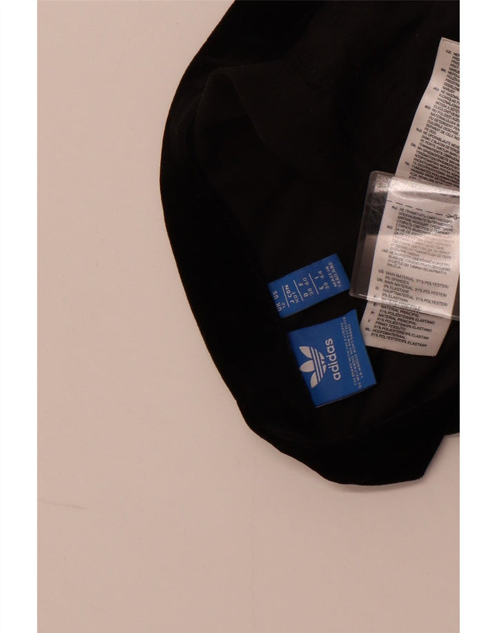 Damskie legginsy ADIDAS welurowe UK 12, średni czarny poliester