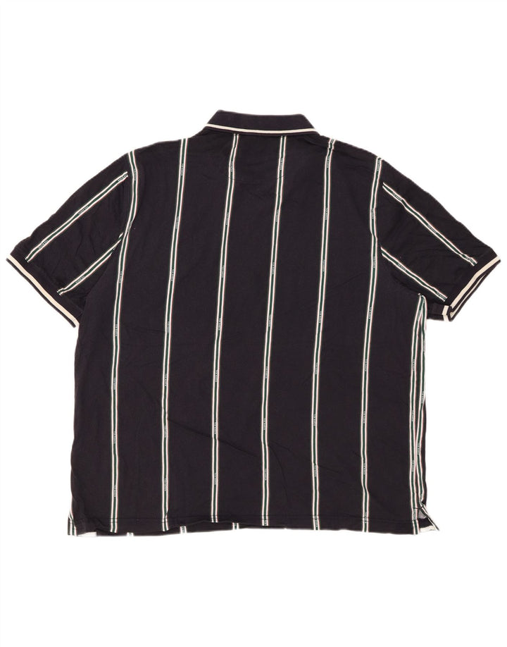 Męska koszulka polo TED BAKER z regularnym zamkiem, rozmiar 6 2XL, granatowa w paski