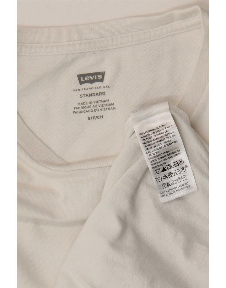 Męska standardowa koszulka Levi's Top, mała, biała, bawełniana