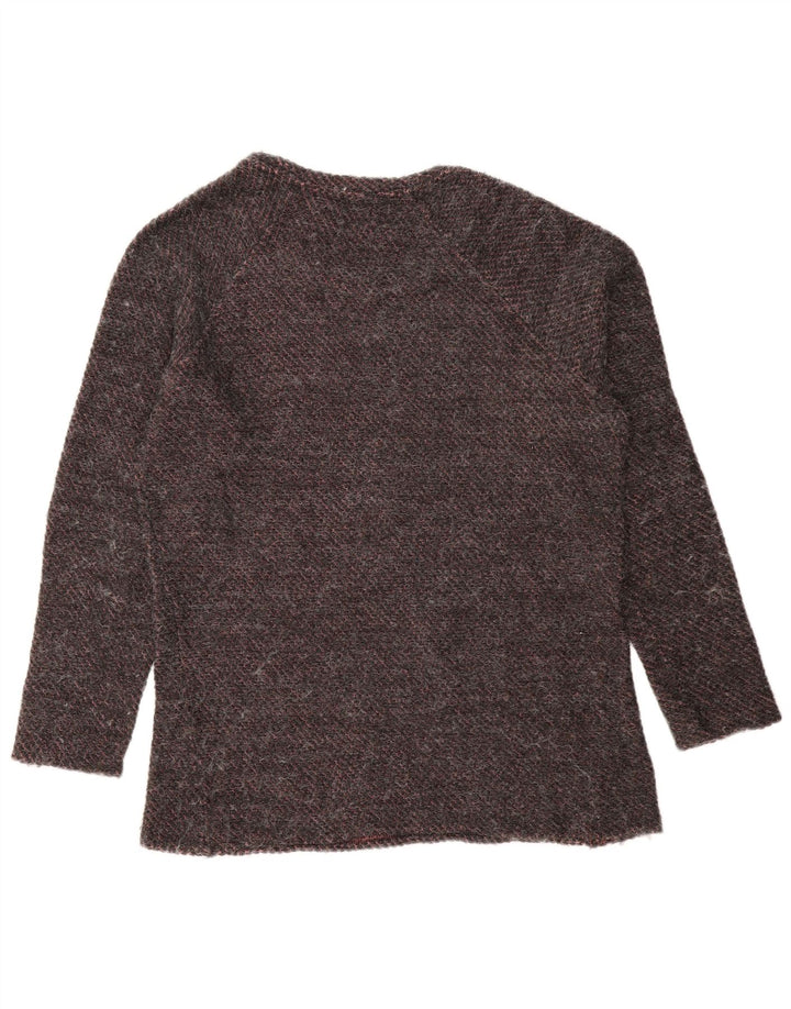 Męski sweter Zara z dekoltem w łódkę Średni szary akryl w paski